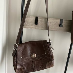 Soft brown leather Coach handbag, gently used, like new!